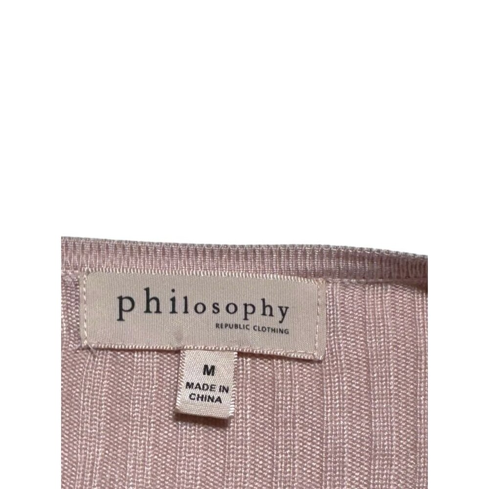 Philosophy Long Cardigan Pink Size Medium - Picture 3 of 7